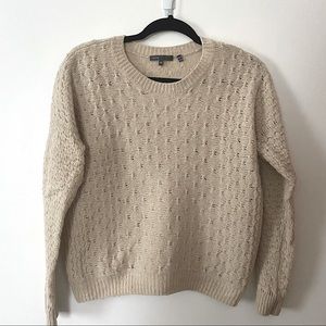 Vince Boxy Oatmeal Yak Wool Blend Sweater XS